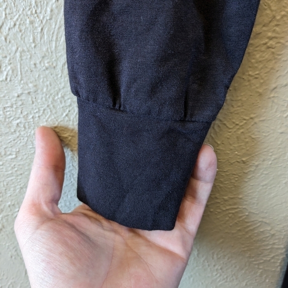 Lilla P Dark Purple Long Sleeve Rouched Dress Size S - Picture 3 of 6